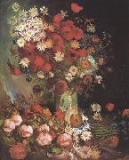 Vase wtih Poppies,Cornflowers,Peonies and Chrysanthemums (nn04), Vincent Van Gogh